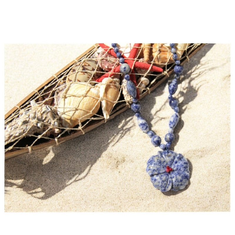 Дамско колие Sodalite Flower